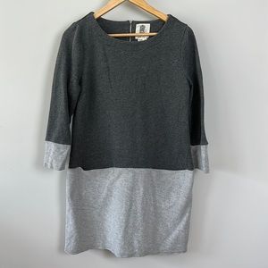 Lili’s Closet Anthropologie Gray Color Block Long Sleeve Casual Dress